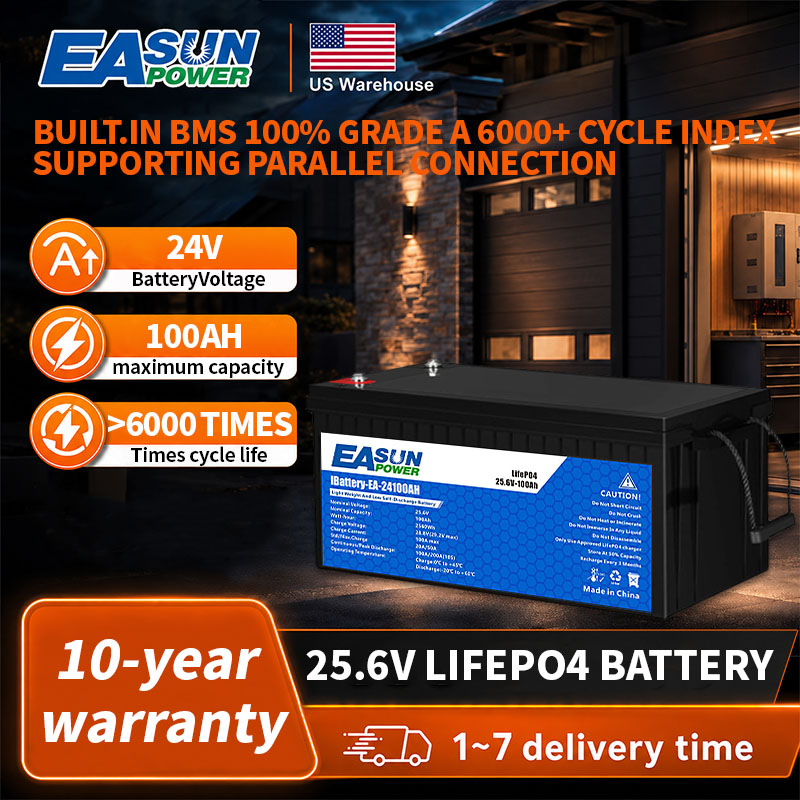 EASUN POWER 24V LiFePO4 Batter - Grid Tie Inverter Limiter 2000W recension och pris